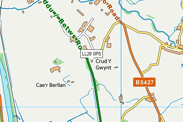 LL26 0PS map - OS VectorMap District (Ordnance Survey)