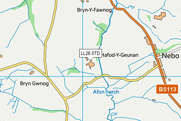 LL26 0TD map - OS VectorMap District (Ordnance Survey) LL26 0TD map - OS VectorMap District (Ordnance Survey)