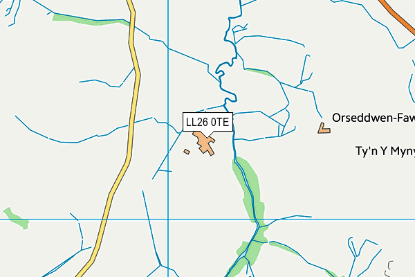 LL26 0TE map - OS VectorMap District (Ordnance Survey) LL26 0TE map - OS VectorMap District (Ordnance Survey)