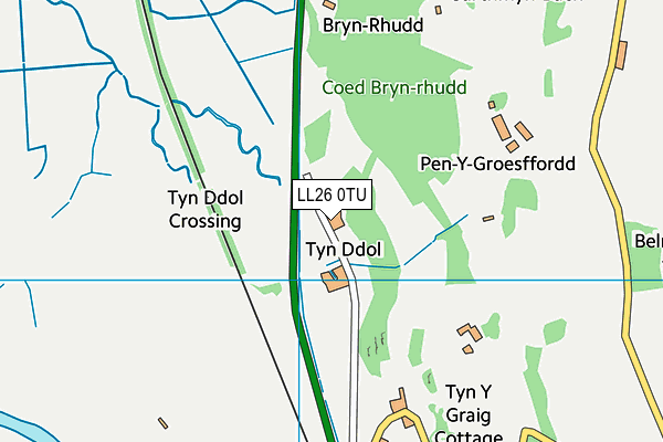 LL26 0TU map - OS VectorMap District (Ordnance Survey) LL26 0TU map - OS VectorMap District (Ordnance Survey)
