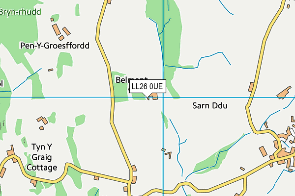 LL26 0UE map - OS VectorMap District (Ordnance Survey) LL26 0UE map - OS VectorMap District (Ordnance Survey)