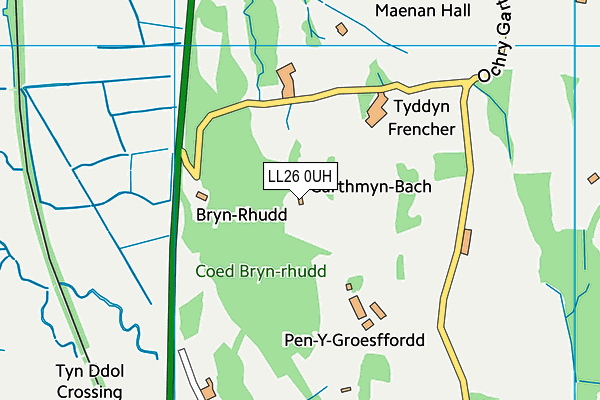 LL26 0UH map - OS VectorMap District (Ordnance Survey) LL26 0UH map - OS VectorMap District (Ordnance Survey)