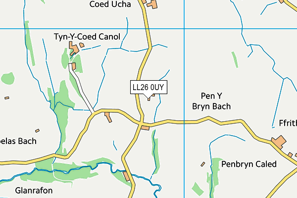 LL26 0UY map - OS VectorMap District (Ordnance Survey) LL26 0UY map - OS VectorMap District (Ordnance Survey)