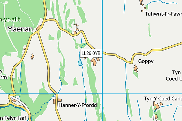 LL26 0YB map - OS VectorMap District (Ordnance Survey) LL26 0YB map - OS VectorMap District (Ordnance Survey)