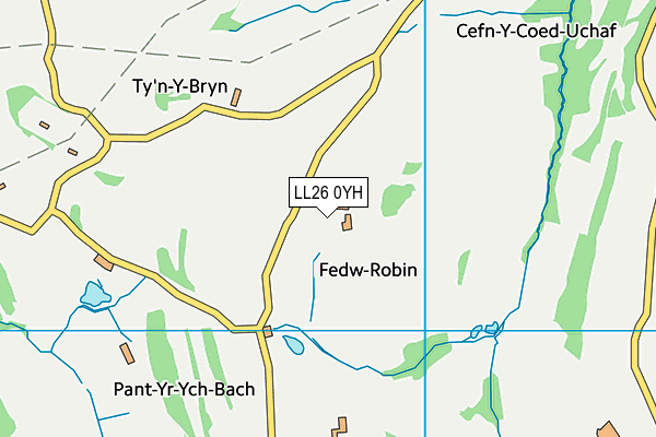 LL26 0YH map - OS VectorMap District (Ordnance Survey) LL26 0YH map - OS VectorMap District (Ordnance Survey)
