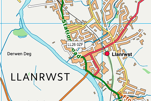LL26 0ZF map - OS VectorMap District (Ordnance Survey) LL26 0ZF map - OS VectorMap District (Ordnance Survey)