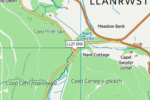 LL27 0HX map - OS VectorMap District (Ordnance Survey) LL27 0HX map - OS VectorMap District (Ordnance Survey)