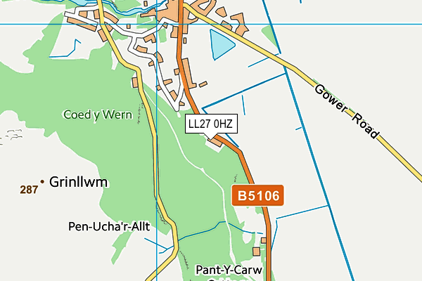 LL27 0HZ map - OS VectorMap District (Ordnance Survey) LL27 0HZ map - OS VectorMap District (Ordnance Survey)
