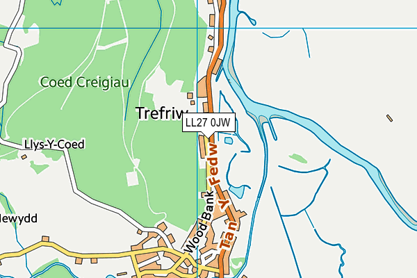 LL27 0JW map - OS VectorMap District (Ordnance Survey) LL27 0JW map - OS VectorMap District (Ordnance Survey)