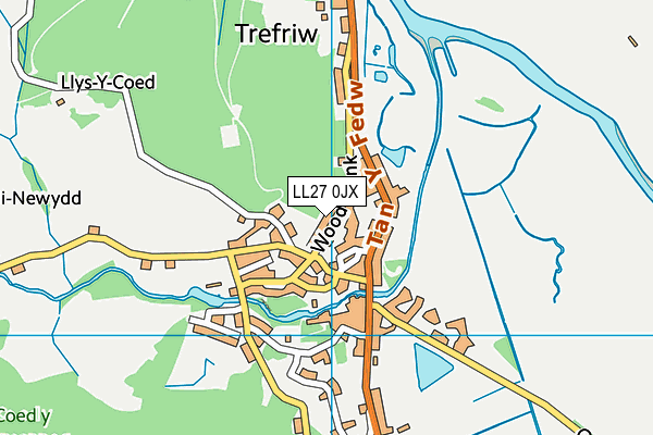 LL27 0JX map - OS VectorMap District (Ordnance Survey) LL27 0JX map - OS VectorMap District (Ordnance Survey)