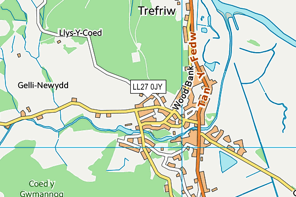 LL27 0JY map - OS VectorMap District (Ordnance Survey) LL27 0JY map - OS VectorMap District (Ordnance Survey)