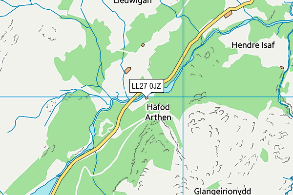 LL27 0JZ map - OS VectorMap District (Ordnance Survey) LL27 0JZ map - OS VectorMap District (Ordnance Survey)