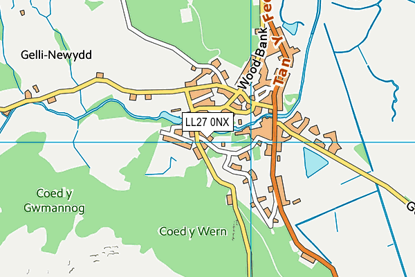 LL27 0NX map - OS VectorMap District (Ordnance Survey) LL27 0NX map - OS VectorMap District (Ordnance Survey)