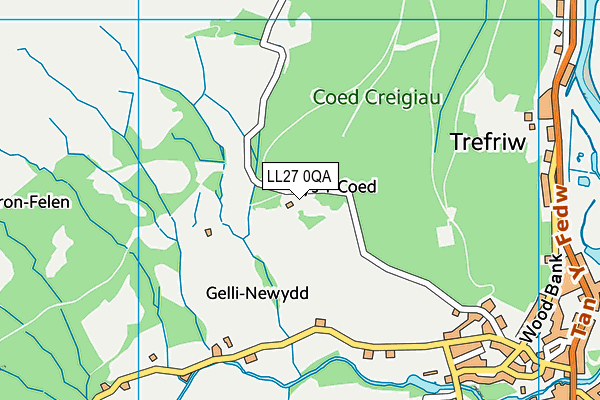 LL27 0QA map - OS VectorMap District (Ordnance Survey) LL27 0QA map - OS VectorMap District (Ordnance Survey)