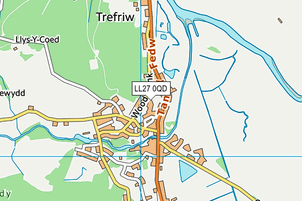 LL27 0QD map - OS VectorMap District (Ordnance Survey) LL27 0QD map - OS VectorMap District (Ordnance Survey)