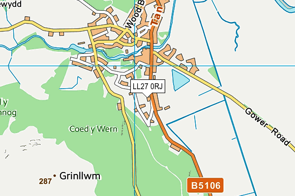 LL27 0RJ map - OS VectorMap District (Ordnance Survey) LL27 0RJ map - OS VectorMap District (Ordnance Survey)