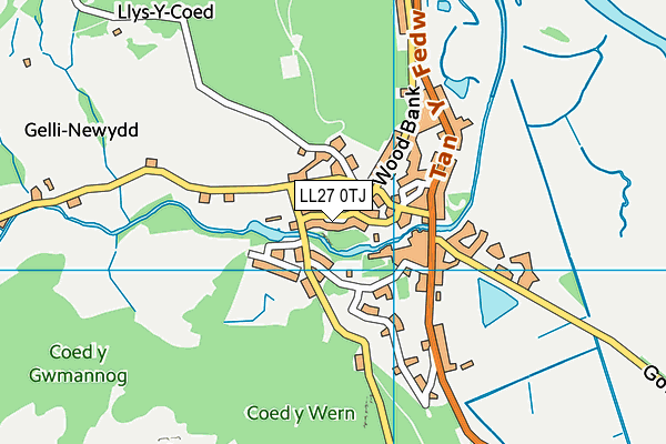 LL27 0TJ map - OS VectorMap District (Ordnance Survey) LL27 0TJ map - OS VectorMap District (Ordnance Survey)