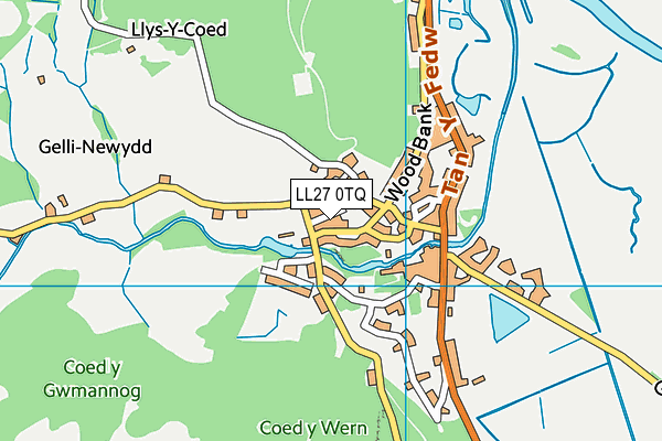 LL27 0TQ map - OS VectorMap District (Ordnance Survey) LL27 0TQ map - OS VectorMap District (Ordnance Survey)