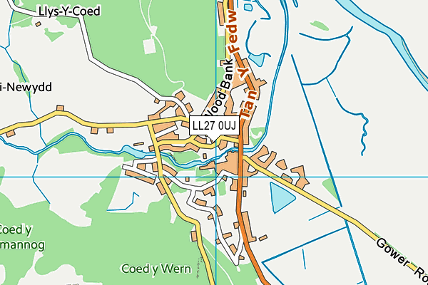 LL27 0UJ map - OS VectorMap District (Ordnance Survey) LL27 0UJ map - OS VectorMap District (Ordnance Survey)