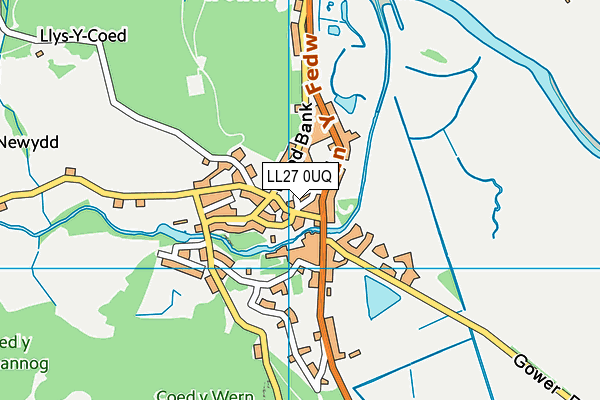 LL27 0UQ map - OS VectorMap District (Ordnance Survey) LL27 0UQ map - OS VectorMap District (Ordnance Survey)