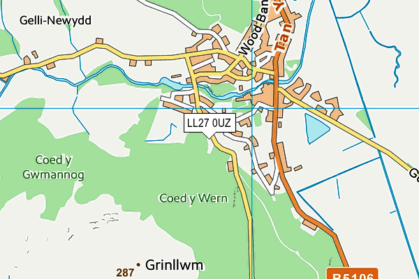 LL27 0UZ map - OS VectorMap District (Ordnance Survey) LL27 0UZ map - OS VectorMap District (Ordnance Survey)