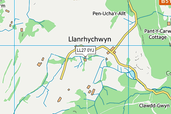 LL27 0YJ map - OS VectorMap District (Ordnance Survey) LL27 0YJ map - OS VectorMap District (Ordnance Survey)