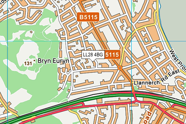 LL28 4BG map - OS VectorMap District (Ordnance Survey) LL28 4BG map - OS VectorMap District (Ordnance Survey)