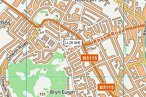 LL28 4HE map - OS VectorMap District (Ordnance Survey) LL28 4HE map - OS VectorMap District (Ordnance Survey)