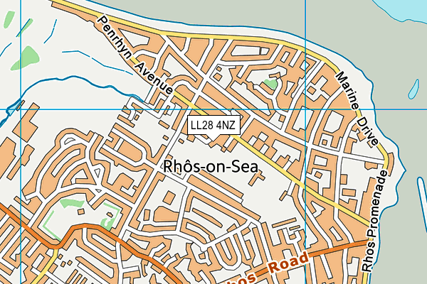 LL28 4NZ map - OS VectorMap District (Ordnance Survey)