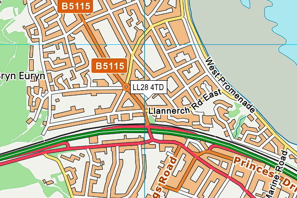 LL28 4TD map - OS VectorMap District (Ordnance Survey) LL28 4TD map - OS VectorMap District (Ordnance Survey)