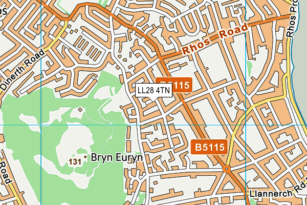 LL28 4TN map - OS VectorMap District (Ordnance Survey) LL28 4TN map - OS VectorMap District (Ordnance Survey)