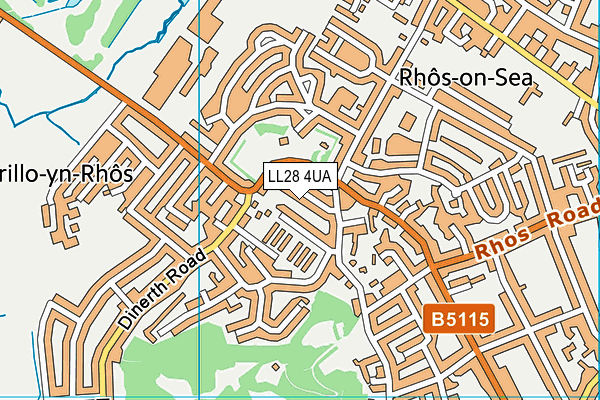 LL28 4UA map - OS VectorMap District (Ordnance Survey) LL28 4UA map - OS VectorMap District (Ordnance Survey)