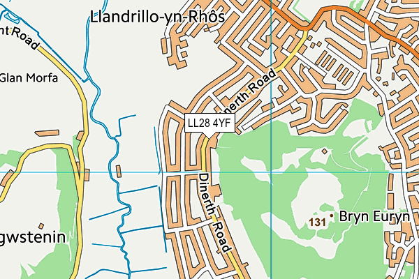 LL28 4YF map - OS VectorMap District (Ordnance Survey) LL28 4YF map - OS VectorMap District (Ordnance Survey)