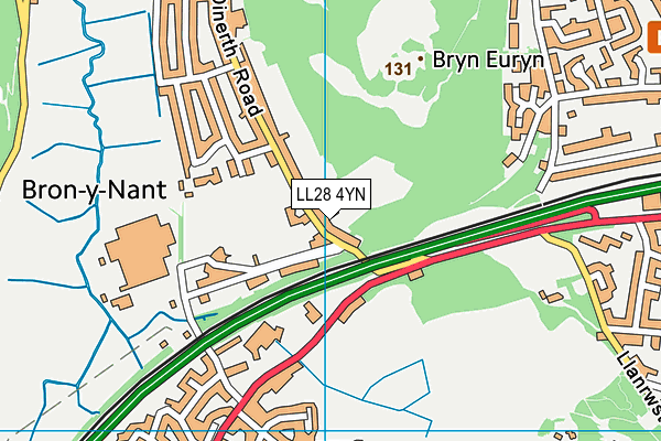 LL28 4YN map - OS VectorMap District (Ordnance Survey) LL28 4YN map - OS VectorMap District (Ordnance Survey)