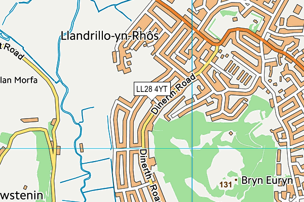 LL28 4YT map - OS VectorMap District (Ordnance Survey) LL28 4YT map - OS VectorMap District (Ordnance Survey)