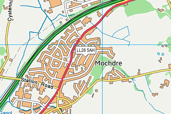 LL28 5AH map - OS VectorMap District (Ordnance Survey)