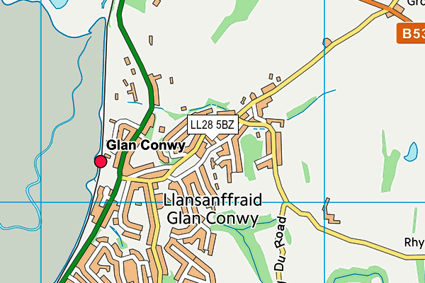 LL28 5BZ map - OS VectorMap District (Ordnance Survey) LL28 5BZ map - OS VectorMap District (Ordnance Survey)