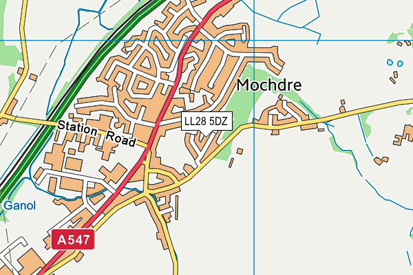 LL28 5DZ map - OS VectorMap District (Ordnance Survey) LL28 5DZ map - OS VectorMap District (Ordnance Survey)