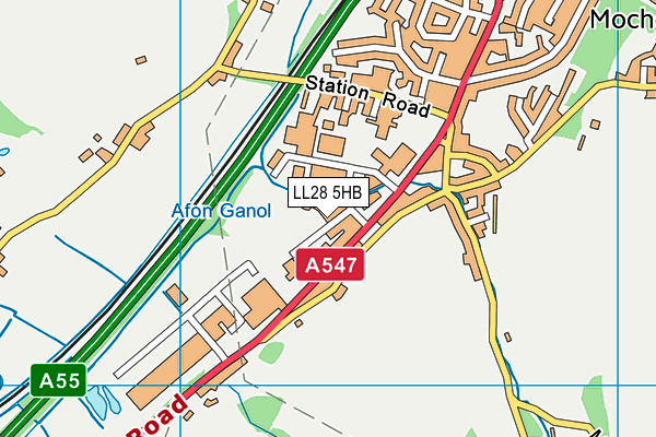LL28 5HB map - OS VectorMap District (Ordnance Survey)