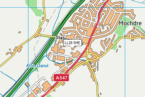 LL28 5HE map - OS VectorMap District (Ordnance Survey) LL28 5HE map - OS VectorMap District (Ordnance Survey)