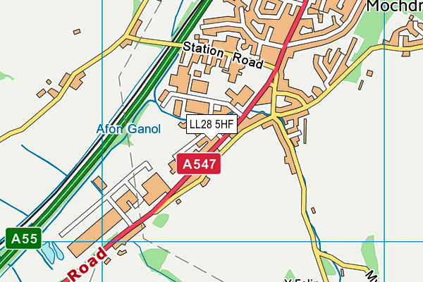 LL28 5HF map - OS VectorMap District (Ordnance Survey) LL28 5HF map - OS VectorMap District (Ordnance Survey)
