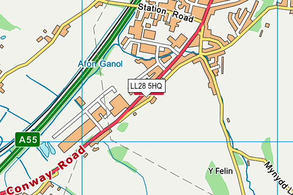 LL28 5HQ map - OS VectorMap District (Ordnance Survey)