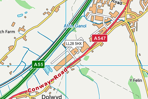 LL28 5HX map - OS VectorMap District (Ordnance Survey) LL28 5HX map - OS VectorMap District (Ordnance Survey)