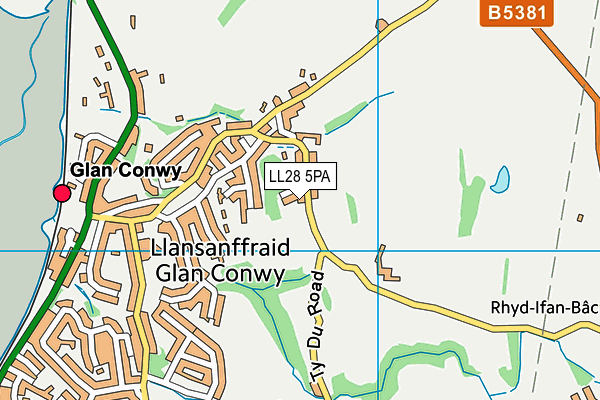 LL28 5PA map - OS VectorMap District (Ordnance Survey)