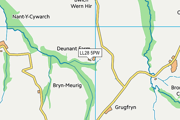 LL28 5PW map - OS VectorMap District (Ordnance Survey) LL28 5PW map - OS VectorMap District (Ordnance Survey)