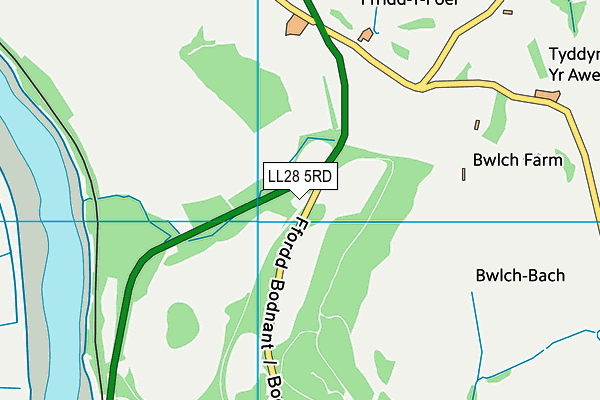 LL28 5RD map - OS VectorMap District (Ordnance Survey)