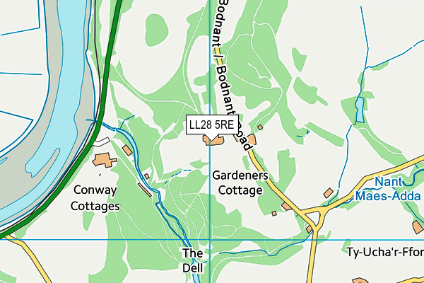 LL28 5RE map - OS VectorMap District (Ordnance Survey)