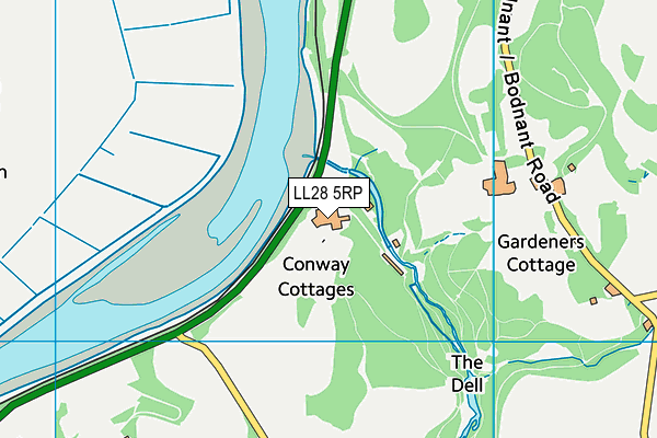 LL28 5RP map - OS VectorMap District (Ordnance Survey)