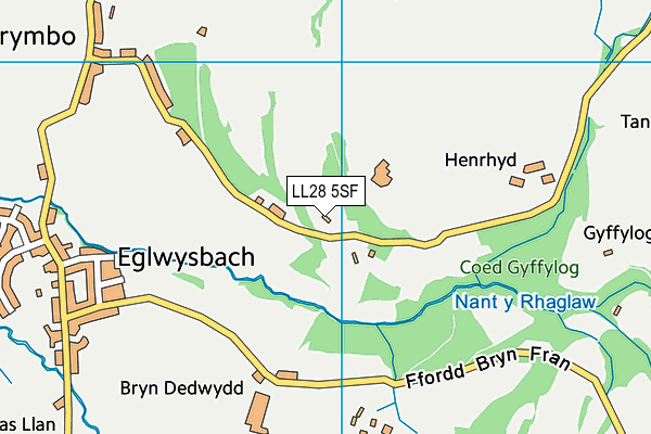 LL28 5SF map - OS VectorMap District (Ordnance Survey)