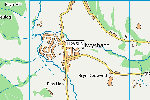 LL28 5UB map - OS VectorMap District (Ordnance Survey)